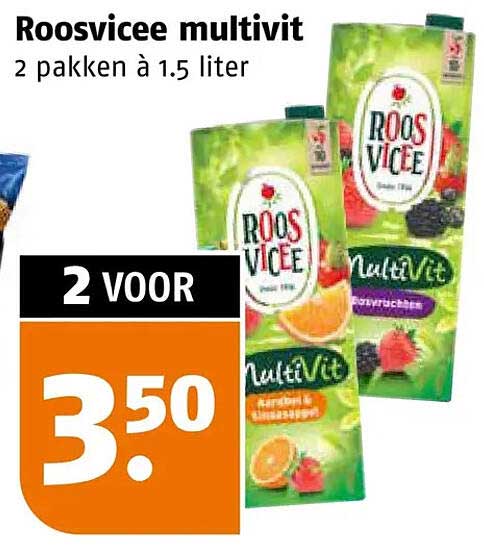 Roosvicee multivit 2 pakken à 1.5 liter