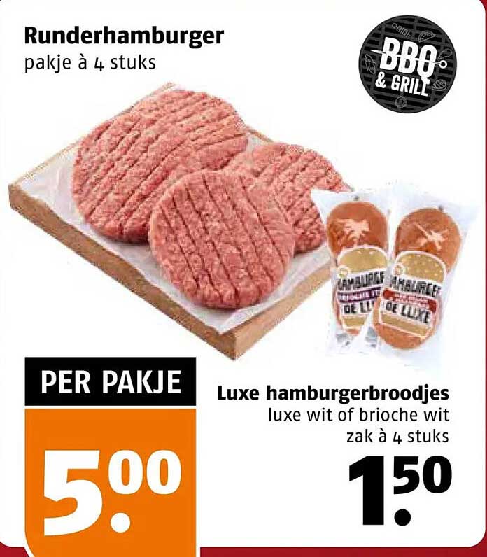 Runderhamburger pakje à 4 stuks