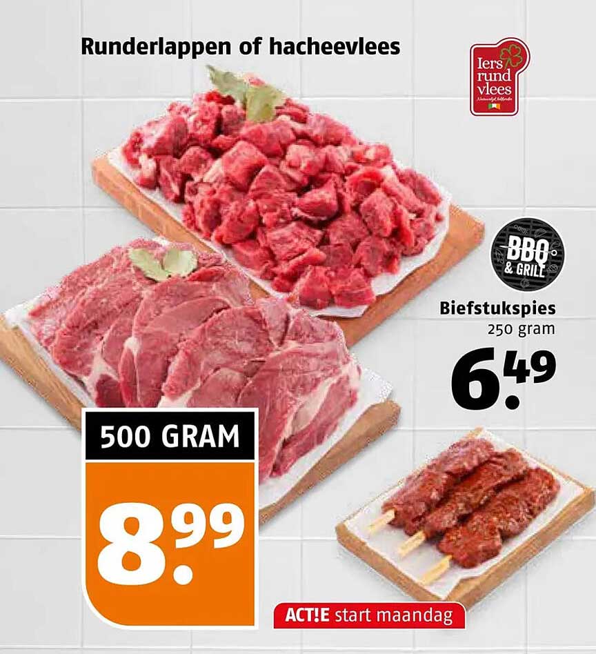 Runderlappen of hacheevlees 500 gram