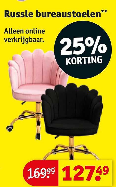 Russle bureaustoelen** 25% KORTING