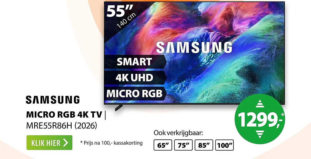 SAMSUNG MICRO RGB 4K TV MRE55R86H (2026)