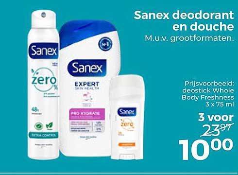 Sanex deodorant en douche