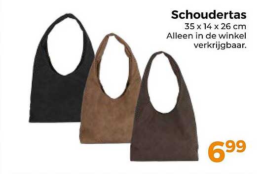 Schoudertas 35 x 14 x 26 cm Alleen in de winkel verkrijgbaar.