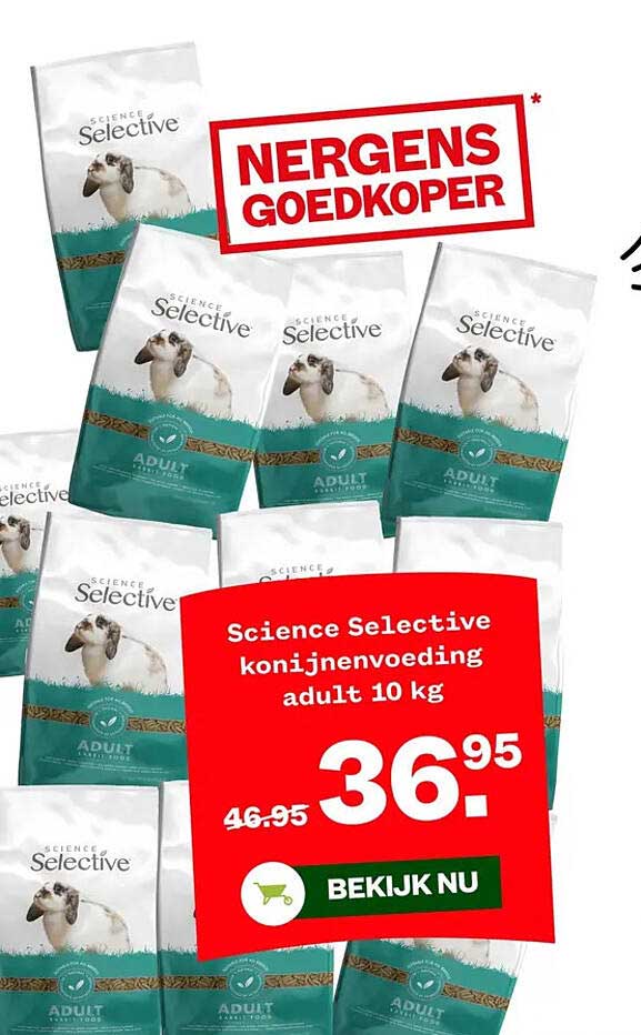 Science Selective konijnenvoeding adult 10 kg