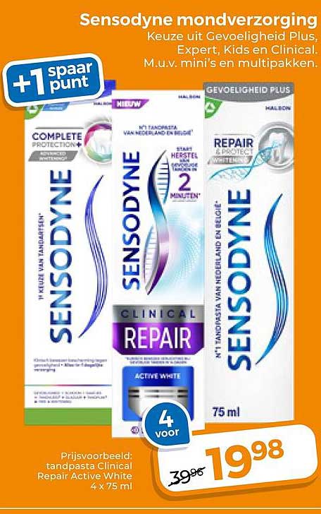 Sensodyne mondverzorging +1 spaar punt