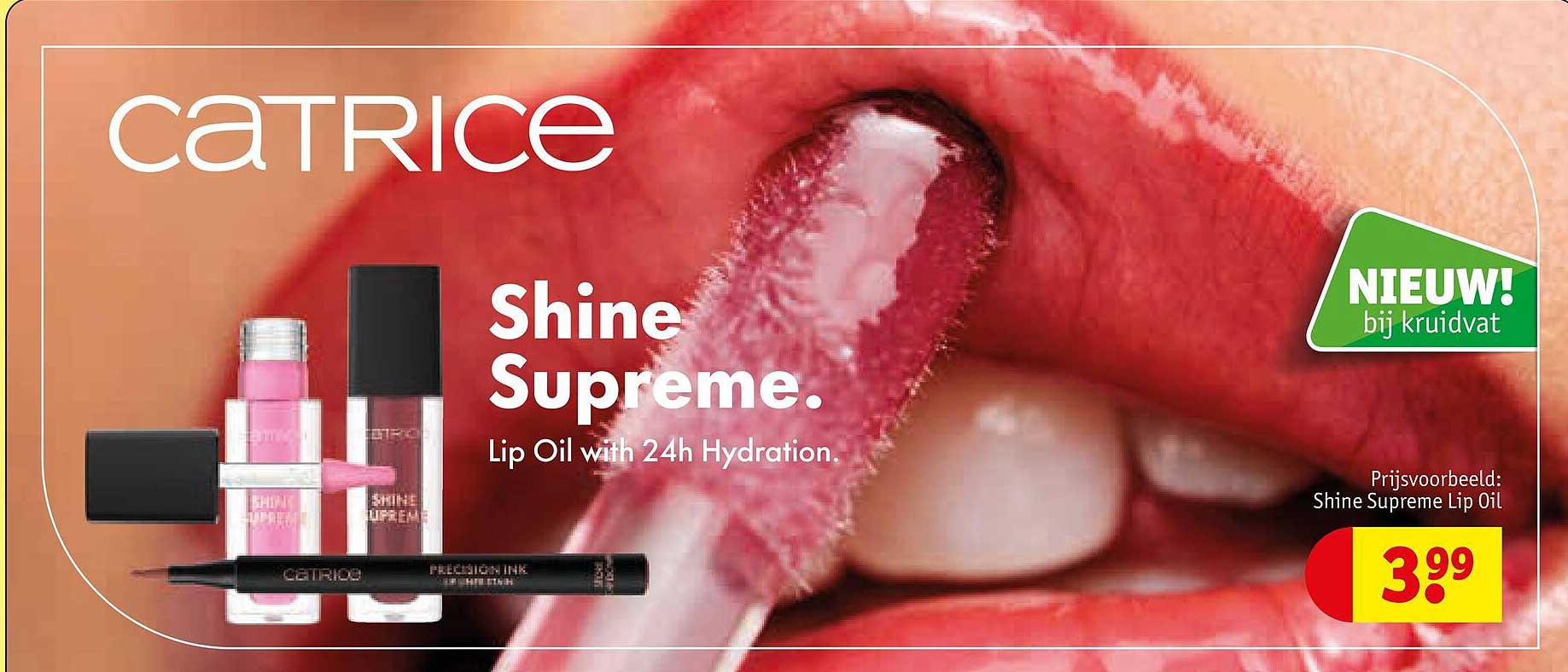 Shine Supreme. Lip Oil with 24h Hydration.