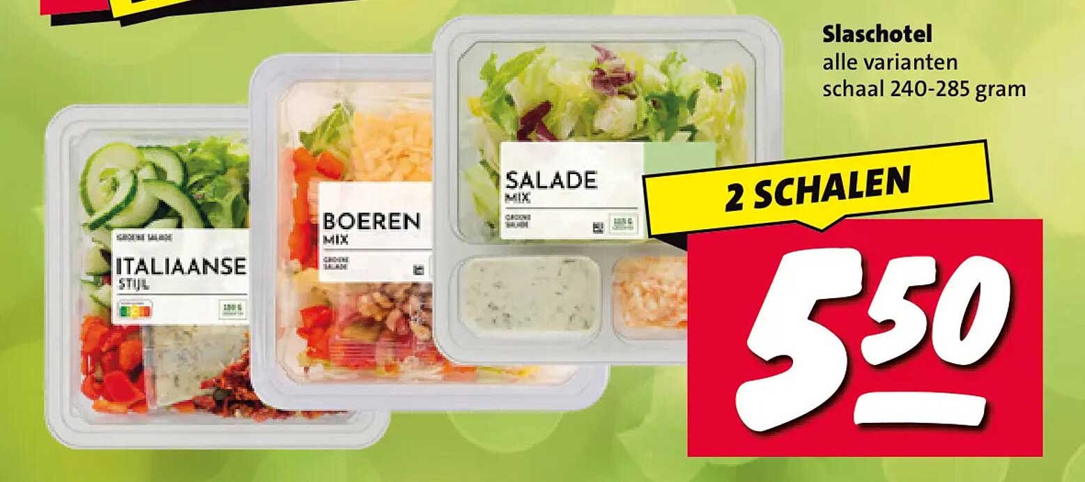 Slaschotel alle varianten schaal 240-285 gram 2 schalen