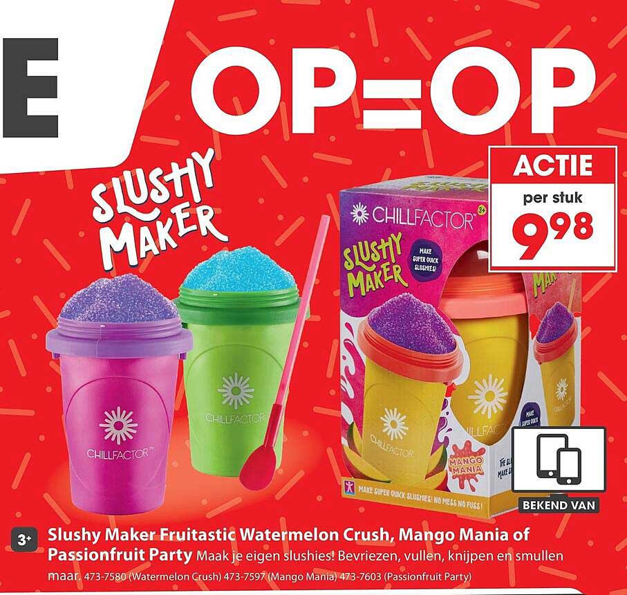 Slushy Maker Fruitastic Watermelon Crush, Mango Mania of Passionfruit Party
