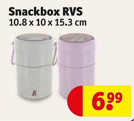 Snackbox RVS 10.8 x 10 x 15.3 cm