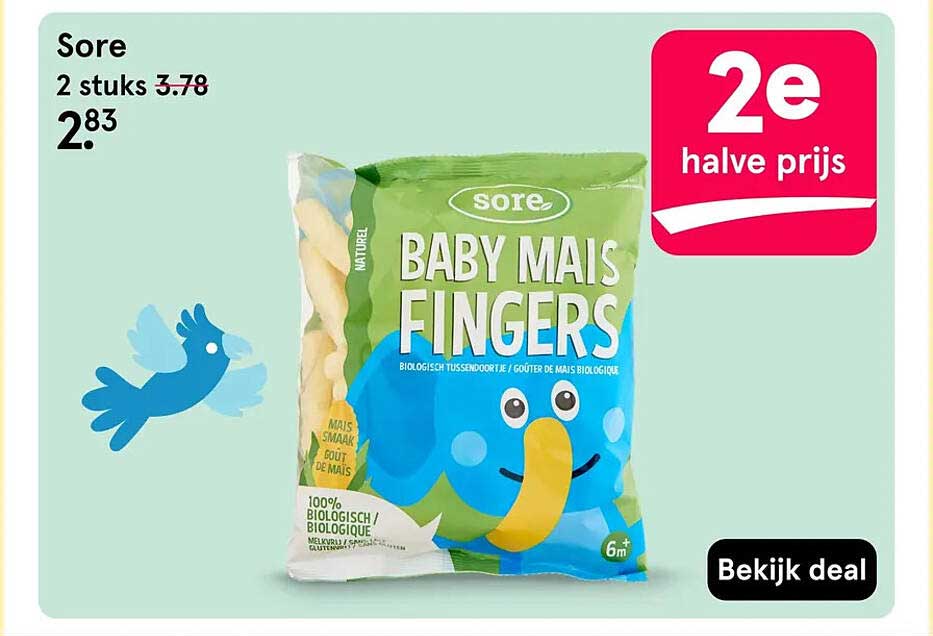Sore Baby Mais Fingers 2e halve prijs