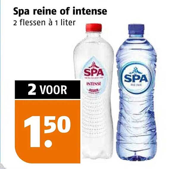 Spa reine of intense 2 flessen à 1 liter