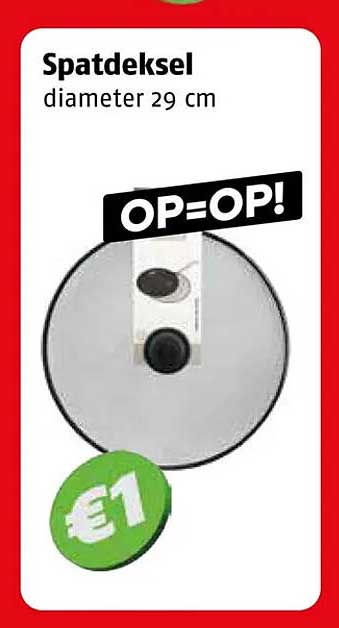 Spatdeksel diameter 29 cm OP=OP!