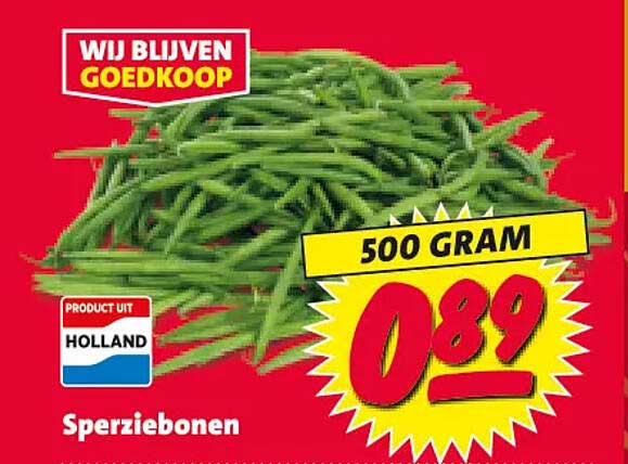 Sperziebonen 500 gram