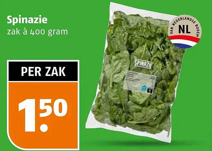 Spinazie zak à 400 gram