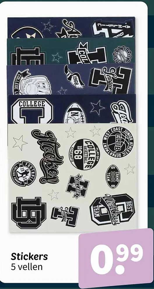 Stickers 5 vellen