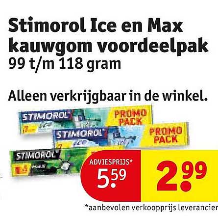 Stimorol Ice en Max kauwgom voordeelpak 99 t/m 118 gram
