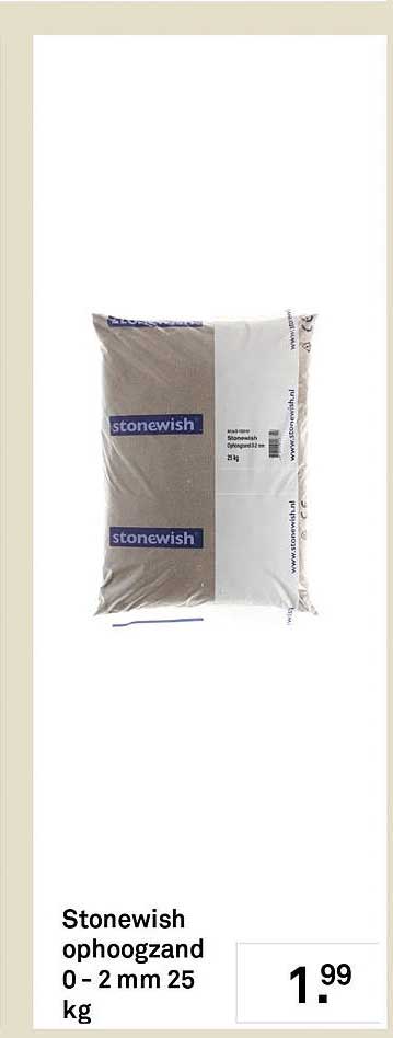 Stonewish ophoogzand 0 - 2 mm 25 kg