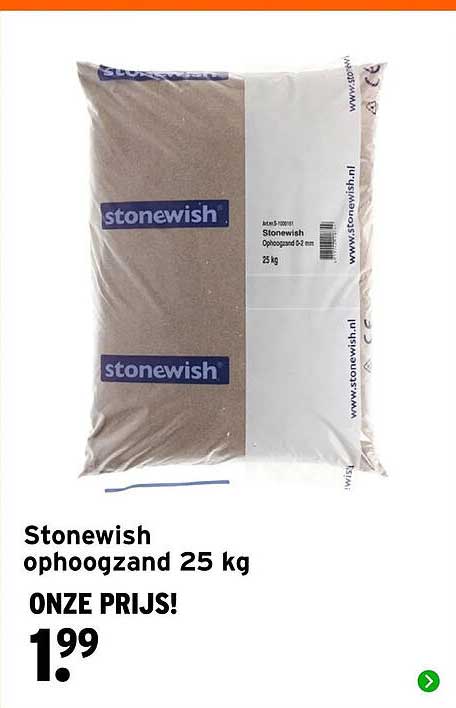 Stonewish ophoogzand 25 kg