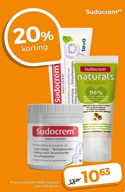 Sudocrem** 20% korting