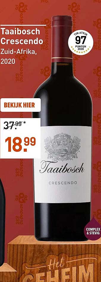 Taaibosch Crescendo Zuid-Afrika, 2020