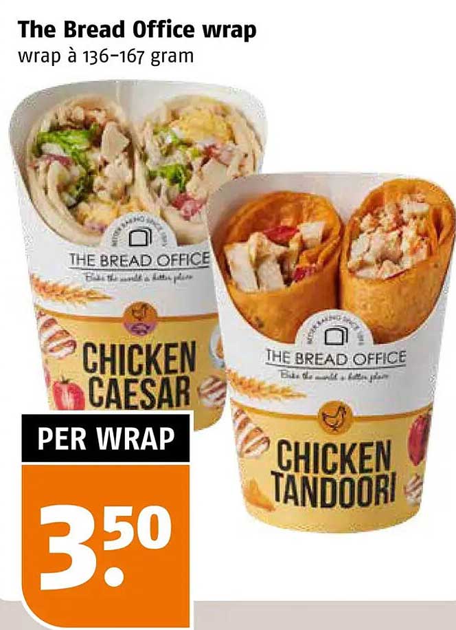The Bread Office wrap wrap à 136-167 gram PER WRAP