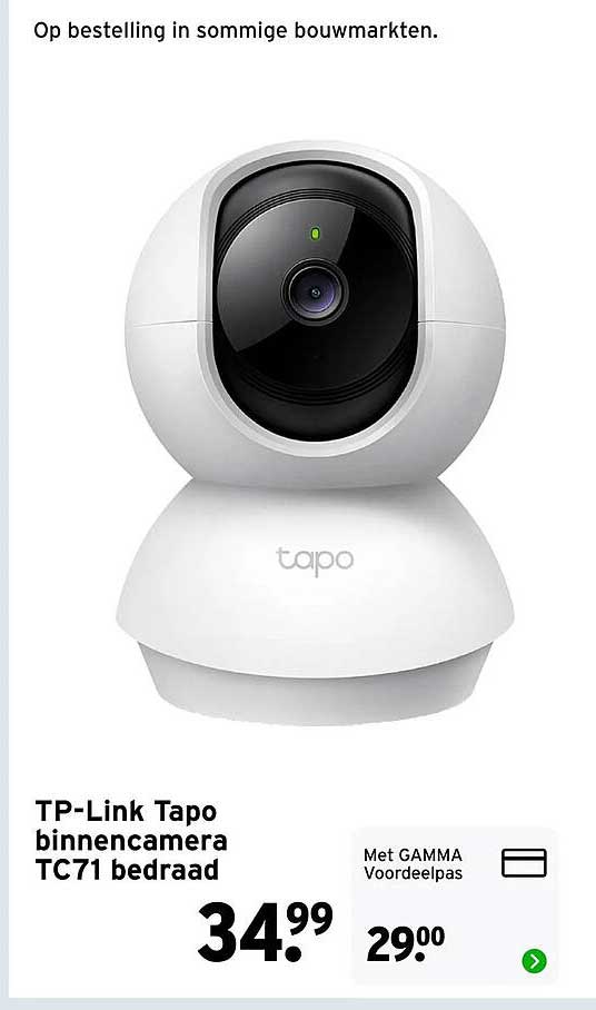 TP-Link Tapo binnencamera TC71 bedraad