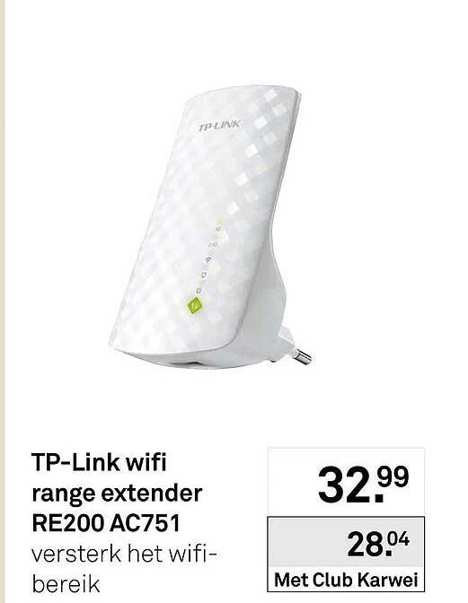 TP-Link wifi range extender RE200 AC751