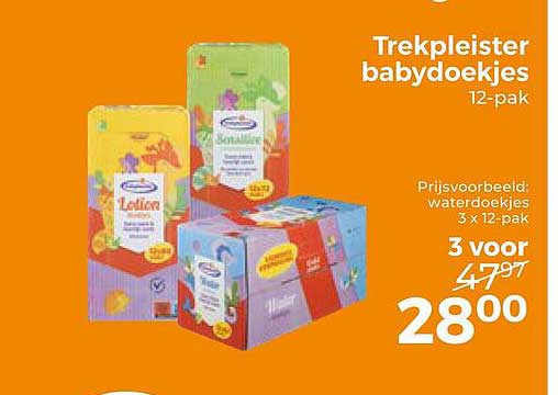 Trekpleister babydoekjes 12-pak