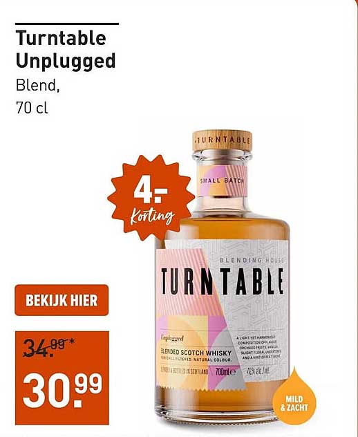 Turntable Unplugged Blend, 70 cl 4= Korting