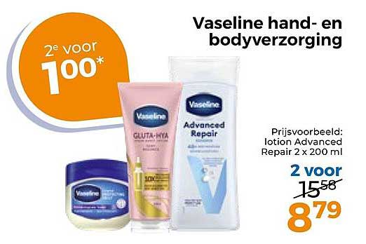 Vaseline hand- en bodyverzorging 2e voor 100*