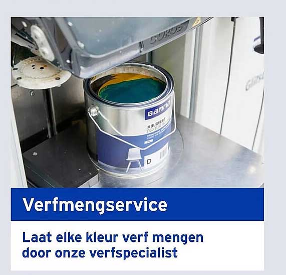 Verfmengservice Laat elke kleur verf mengen door onze verfspecialist