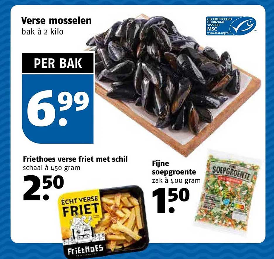Verse mosselen bak à 2 kilo