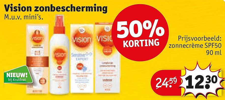 Vision zonbescherming M.u.v. mini's. 50% KORTING