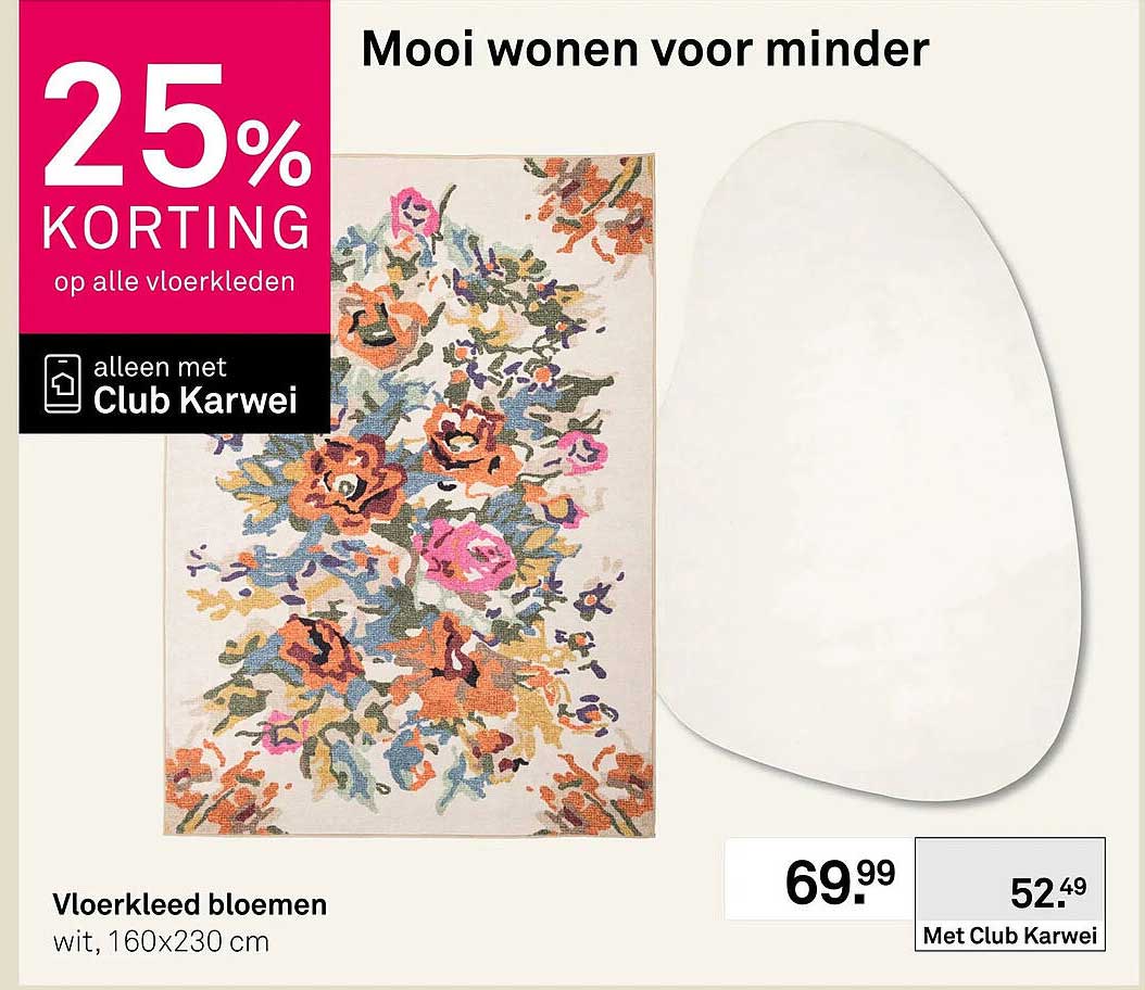 Vloerkleed bloemen