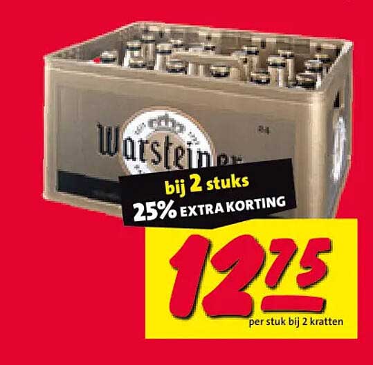 Warsteiner bij 2 stuks 25% EXTRA KORTING