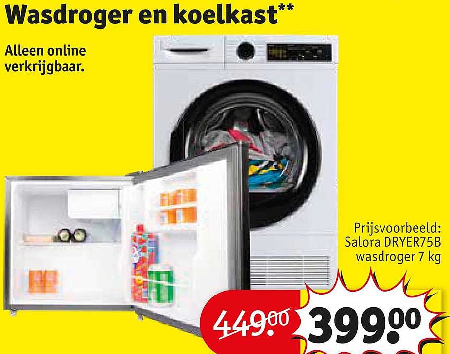 Wasdroger en koelkast**