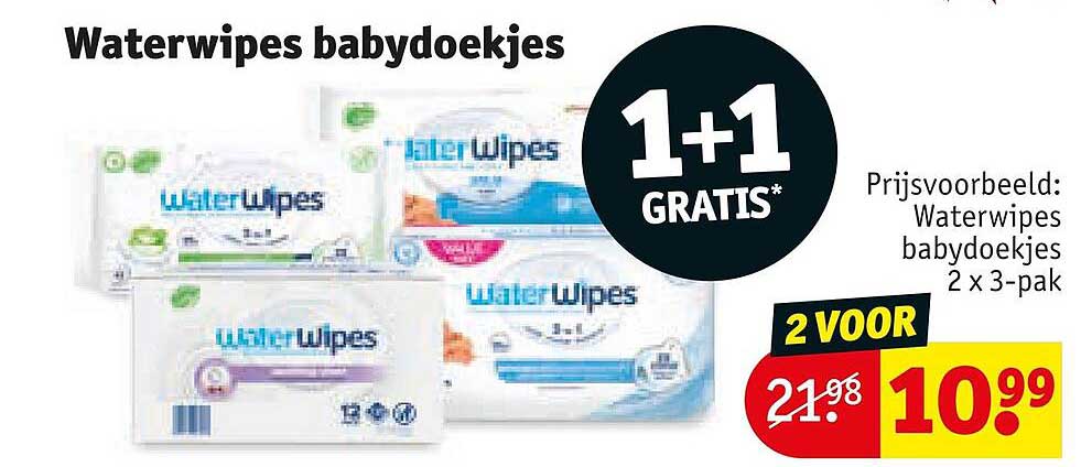 Waterwipes babydoekjes 1+1 GRATIS*