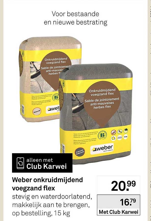 Weber onkruidmijdend voegzand flex