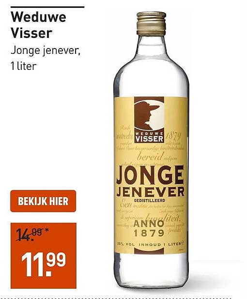 Weduwe Visser Jonge jenever, 1 liter