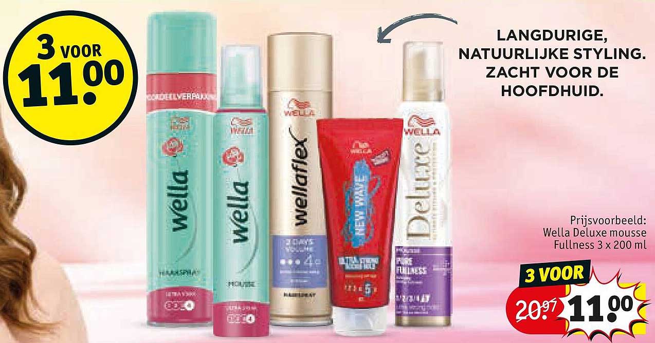 Wella Deluxe mousse Fullness 3 x 200 ml 3 voor 11.00