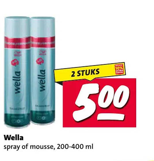 Wella spray of mousse, 200-400 ml 2 stuks