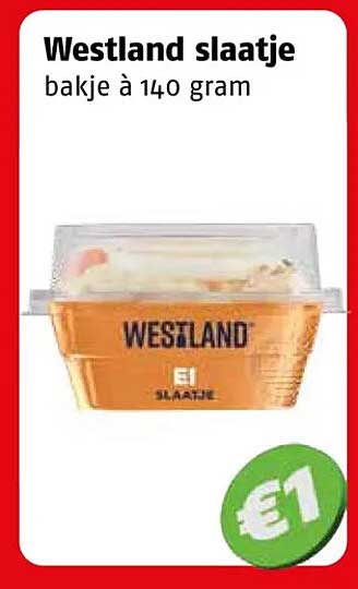 Westland slaatje bakje à 140 gram