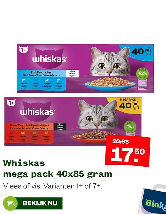 Whiskas mega pack 40x85 gram