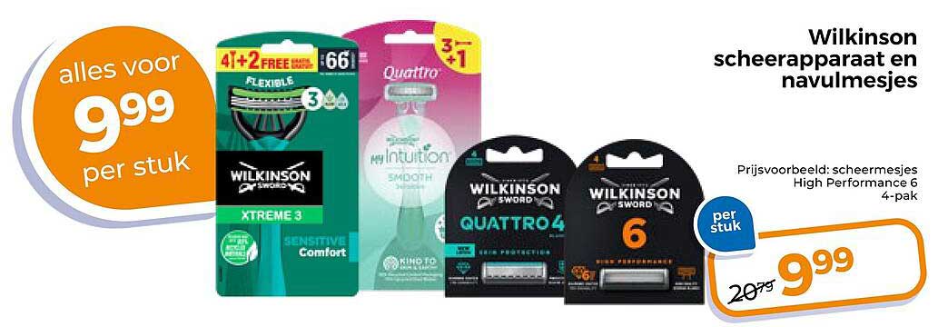 Wilkinson scheerapparaat en navulmesjes