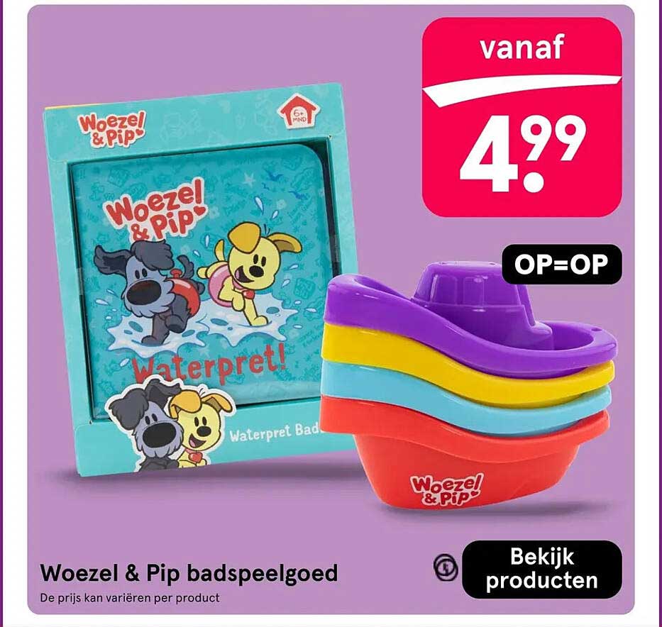 Woezel & Pip badspeelgoed