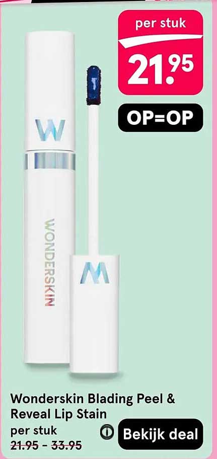 Wonderskin Blading Peel & Reveal Lip Stain per stuk OP=OP