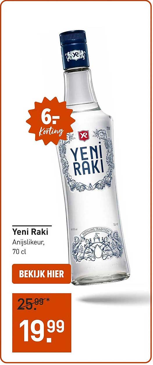 Yeni Raki Anijslikeur, 70 cl