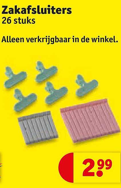 Zakafsluiters 26 stuks