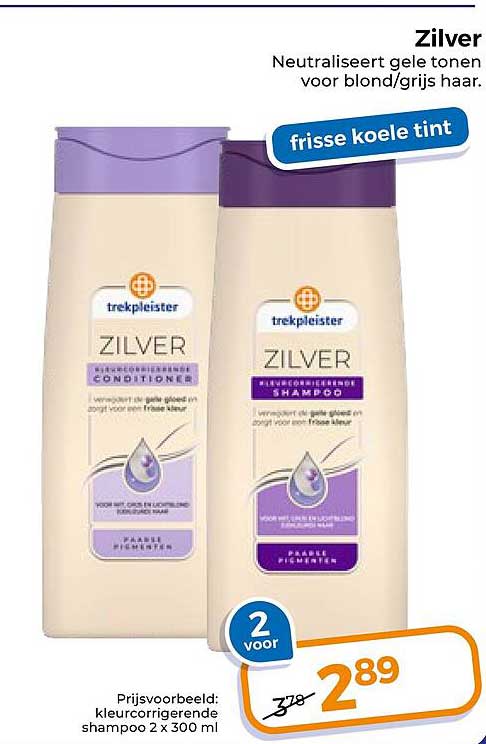 Zilver kleurcorrigerende shampoo 2 x 300 ml 2 voor
