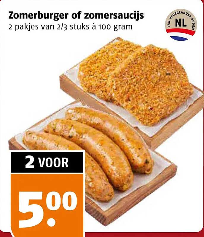 Zomerburger of zomersausijs